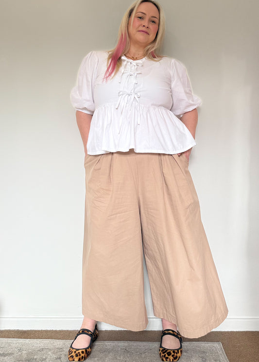 Pleat Wide Leg Pants