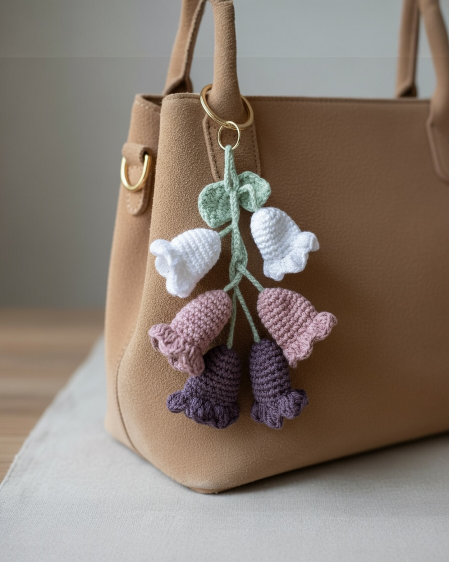 6 Bell Flower Bag Charm