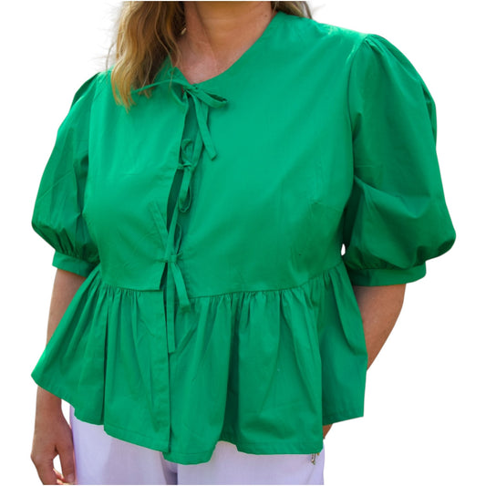 Green Tie Top
